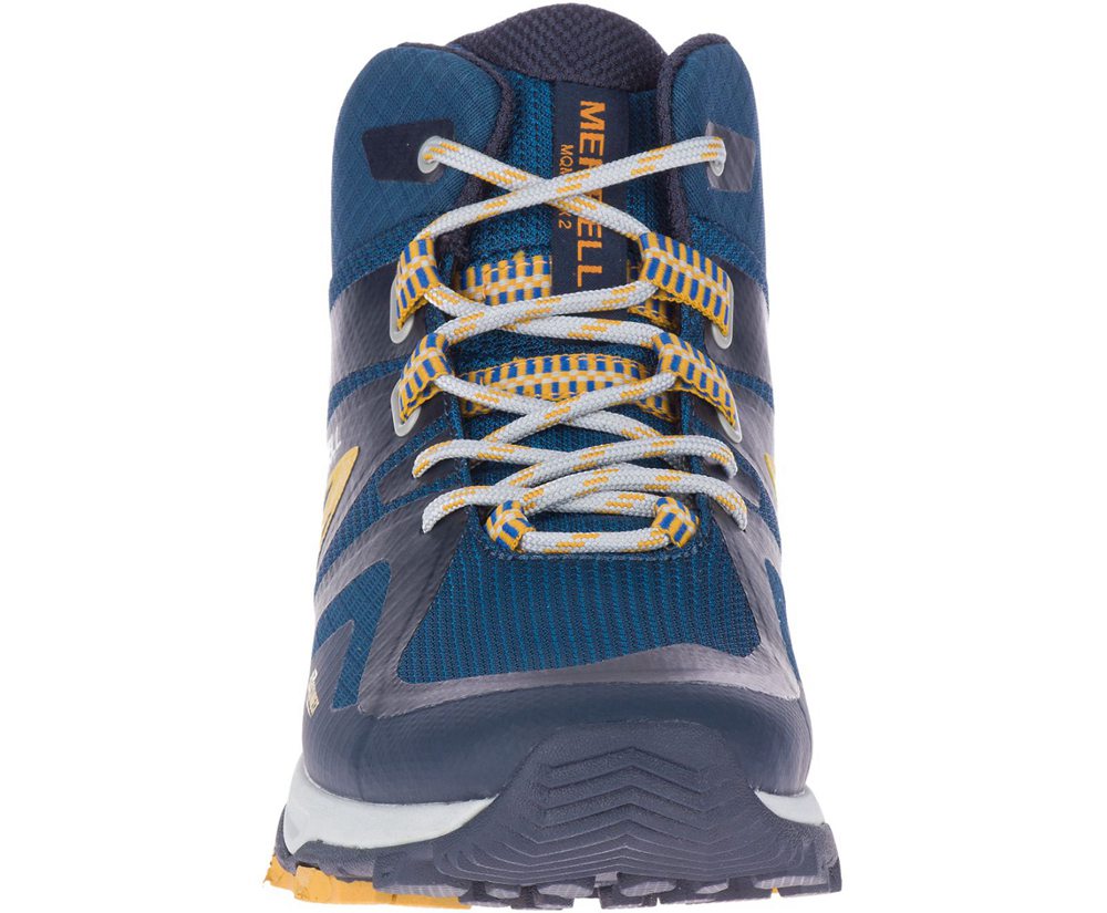 Kozaki Merrell Męskie Niebieskie - Mqm Flex 2 Mid Gore-Tex® - 758609-ARL